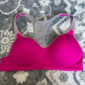 Pink and Gray Victoria’s Secret Women's Sports Bra